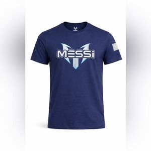 Messi Collection Soccer Navy Graphic Logo Mens Large Cotton Tee Blokecore Sporty